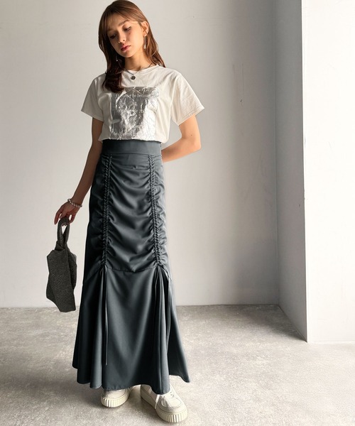 セール】大人可愛い！愛され美ライン。シャーリングリボン使い