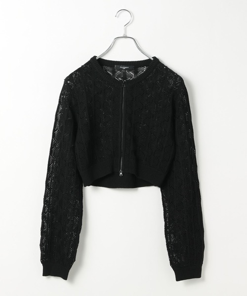 PAGEBOY(ページボーイ)の「スカシアミダブルZIPカーディガン(カーディガン/ボレロ・レディース・ピンク/ブラック/グレー・FREE)」の4枚目の写真