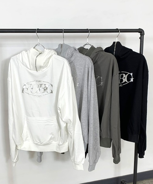 non-hedge（ノンヘッジ）の「シルバーロゴハーフジップビッグパーカー（パーカー・レディース・グレー/オフホワイト/チャコールグレー/ブラック・FREE）」の18枚目の写真