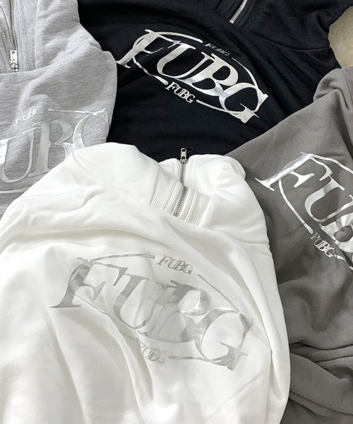 non-hedge（ノンヘッジ）の「シルバーロゴハーフジップビッグパーカー（パーカー・レディース・グレー/オフホワイト/チャコールグレー/ブラック・FREE）」の12枚目の写真