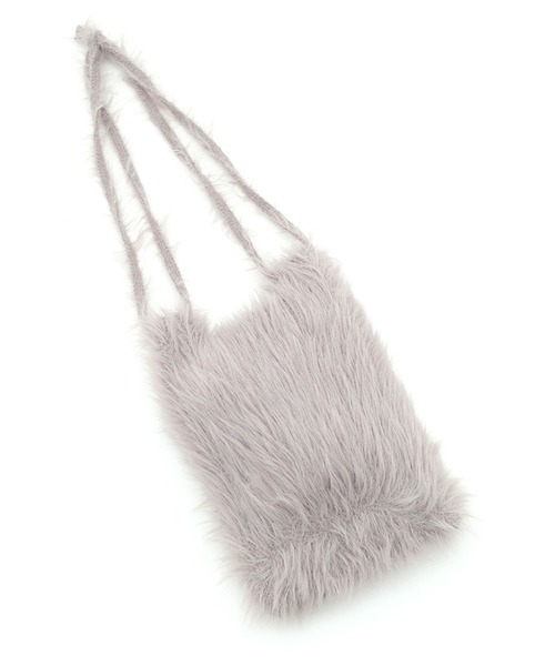 BIRTHDAY BAR(バースデイバー)の「ニットシャギーミニショルダー(ショルダーバッグ・レディース・グレー/オレンジ/ブルー・フリー)」の2枚目の写真