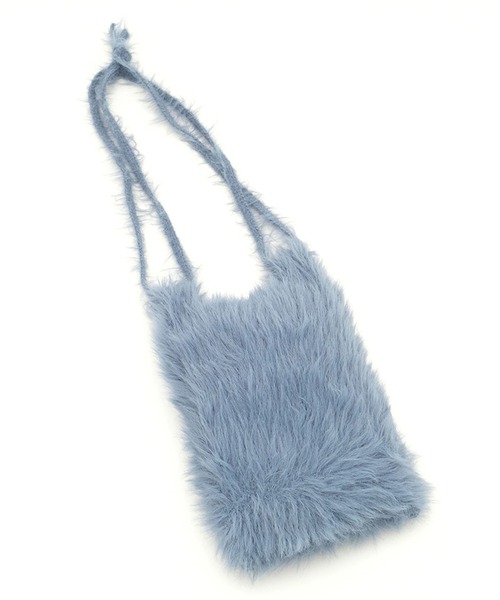 BIRTHDAY BAR(バースデイバー)の「ニットシャギーミニショルダー(ショルダーバッグ・レディース・グレー/オレンジ/ブルー・フリー)」の13枚目の写真