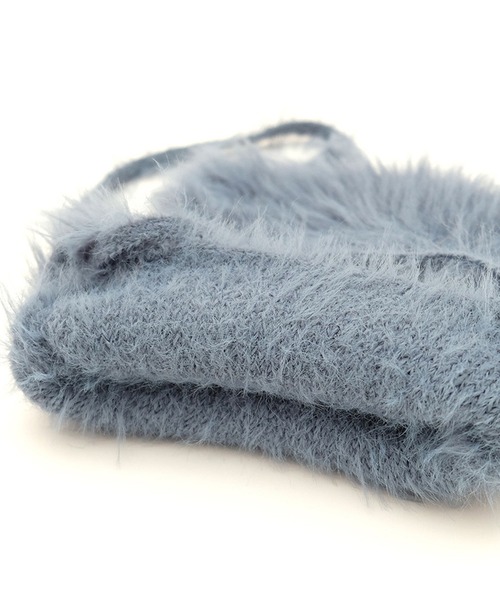 BIRTHDAY BAR(バースデイバー)の「ニットシャギーミニショルダー(ショルダーバッグ・レディース・グレー/オレンジ/ブルー・フリー)」の6枚目の写真