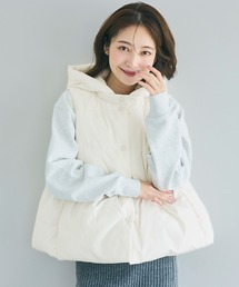 coca（coca）（コカ）の「【WEB限定セール】中綿ペプラムベスト 取り外し可能フード付き（その他アウター）」