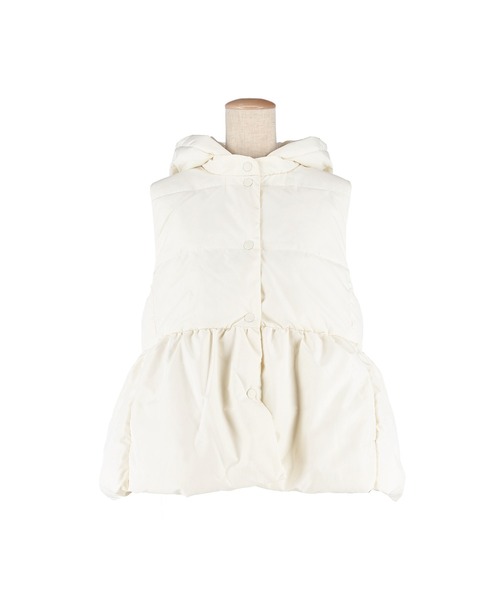 coca（coca）（コカ）の「中綿ペプラムベスト 取り外し可能フード付き（その他アウター・レディース・アイボリー/ブラック/ネイビー/ブラウン・M/L/S）」の16枚目の写真