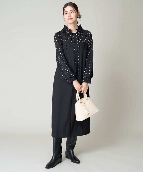 【セール】サスペンダージャンパースカート（ワンピース）｜a.v.v（アーヴェヴェ）