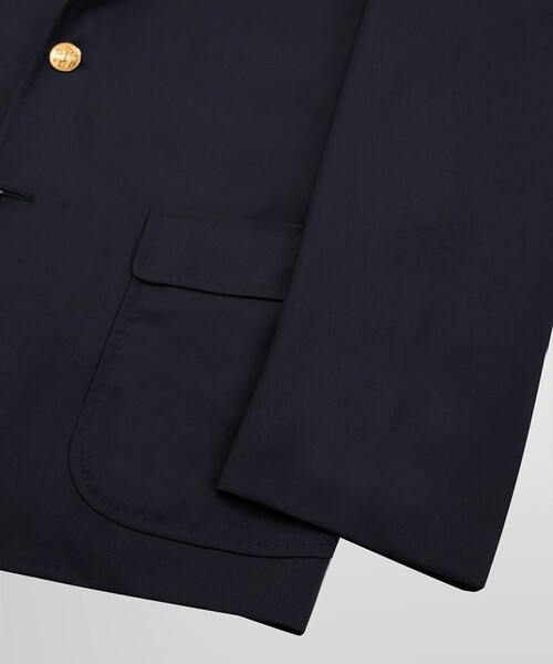 ◇JAPAN TRAD.◇エスコリアルウール 段返り3釦ブレザー Traditional
