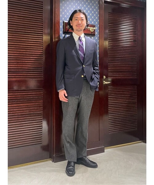 ◇JAPAN TRAD.◇エスコリアルウール 段返り3釦ブレザー Traditional