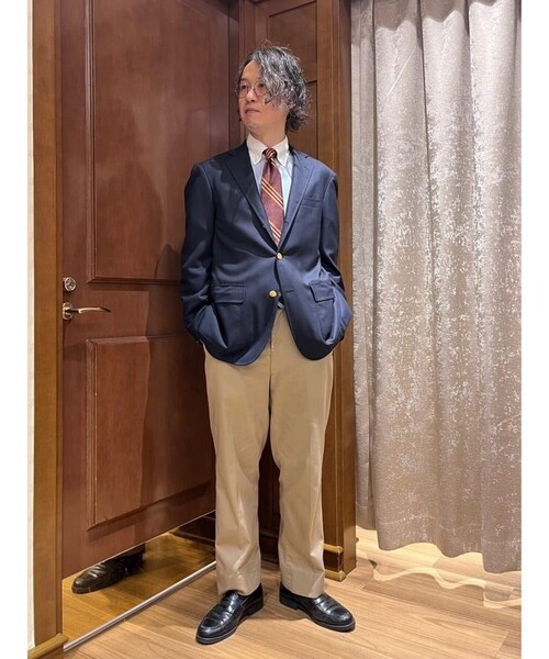 ◇JAPAN TRAD.◇エスコリアルウール 段返り3釦ブレザー