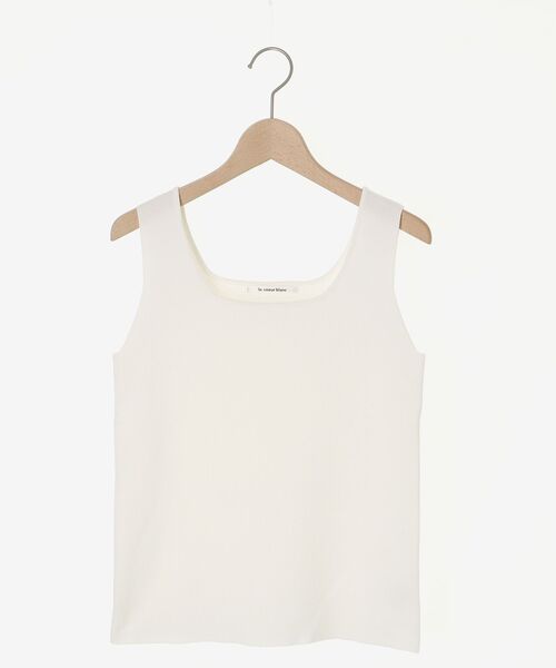 le.coeur blanc（ルクールブラン）の「《手洗い可能》スクエアニットタンク（タンクトップ・レディース・ホワイト/ブラック/ベージュ・38）」の4枚目の写真