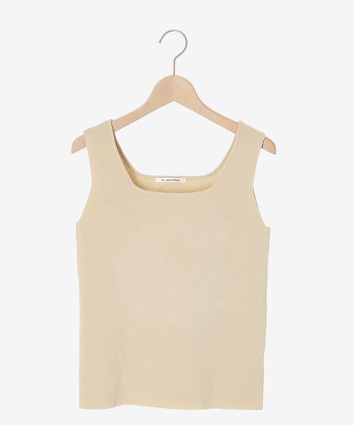 le.coeur blanc（ルクールブラン）の「《手洗い可能》スクエアニットタンク（タンクトップ・レディース・ホワイト/ブラック/ベージュ・38）」の10枚目の写真