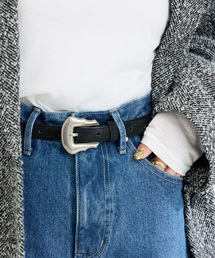 シルバーウエスタンバックルベルト