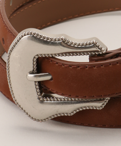 B.C STOCK(ベーセーストック)の「シルバーウエスタンバックルベルト(ベルト・レディース・ブラウン/ブラック・FREE)」の16枚目の写真