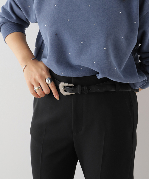 B.C STOCK(ベーセーストック)の「シルバーウエスタンバックルベルト(ベルト・レディース・ブラウン/ブラック・FREE)」の17枚目の写真