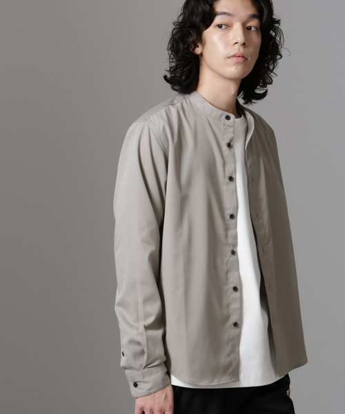 NANO universe(ナノユニバース)の「スタンダードバンドカラーシャツ/長袖(シャツ/ブラウス・メンズ・ブラック/ライトベージュ/ホワイト/ネイビー・L/M/S/XL)」の3枚目の写真
