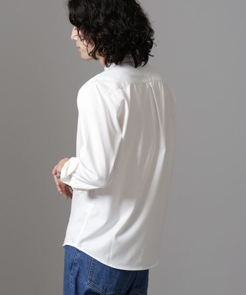 NANO universe(ナノユニバース)の「スタンダードバンドカラーシャツ/長袖(シャツ/ブラウス・メンズ・ブラック/ライトベージュ/ホワイト/ネイビー・L/M/S/XL)」の11枚目の写真