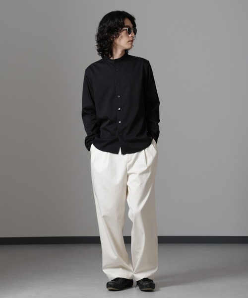 NANO universe(ナノユニバース)の「スタンダードバンドカラーシャツ/長袖(シャツ/ブラウス・メンズ・ブラック/ライトベージュ/ホワイト/ネイビー・L/M/S/XL)」の14枚目の写真