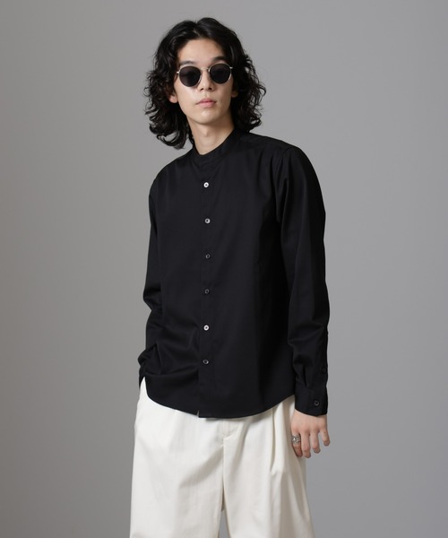 NANO universe(ナノユニバース)の「スタンダードバンドカラーシャツ/長袖(シャツ/ブラウス・メンズ・ブラック/ライトベージュ/ホワイト/ネイビー・L/M/S/XL)」の16枚目の写真