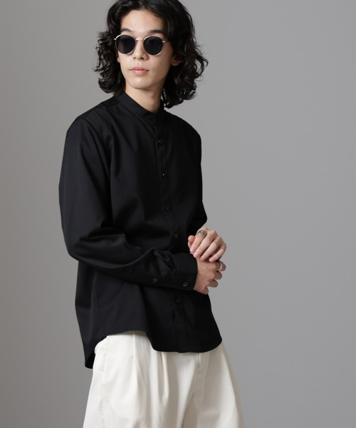 NANO universe(ナノユニバース)の「スタンダードバンドカラーシャツ/長袖(シャツ/ブラウス・メンズ・ブラック/ライトベージュ/ホワイト/ネイビー・L/M/S/XL)」の17枚目の写真