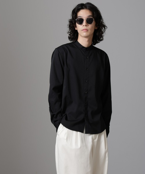 NANO universe(ナノユニバース)の「スタンダードバンドカラーシャツ/長袖(シャツ/ブラウス・メンズ・ブラック/ライトベージュ/ホワイト/ネイビー・L/M/S/XL)」の18枚目の写真