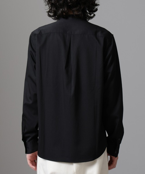 NANO universe(ナノユニバース)の「スタンダードバンドカラーシャツ/長袖(シャツ/ブラウス・メンズ・ブラック/ライトベージュ/ホワイト/ネイビー・L/M/S/XL)」の22枚目の写真