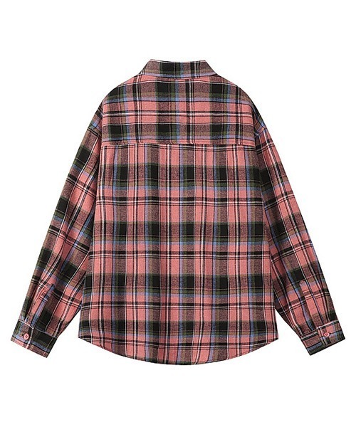 Ressaca(レサーカ)の「オーバーサイズチェック柄シャツ(シャツ/ブラウス・メンズ・ピンク/ブルー・XL/L/M)」の4枚目の写真