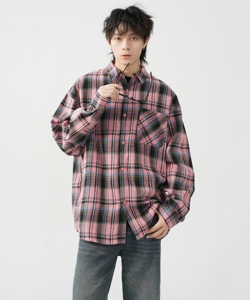 オーバーサイズチェック柄シャツ（シャツ/ブラウス）｜Ressaca