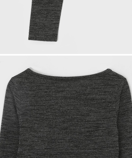BLACKUP（ブラックアップ）の「[MADE] ニックシーSET - マフラー+ボートネック長袖Tシャツ（Tシャツ/カットソー・レディース・スカイブルー/チャコール・ONESIZE）」の16枚目の写真