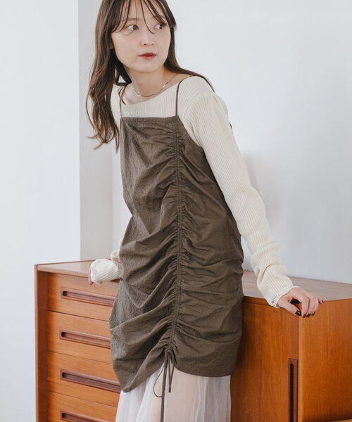 前後2WAY/オケージョン/結婚式】ミニワンピースチュールSET  