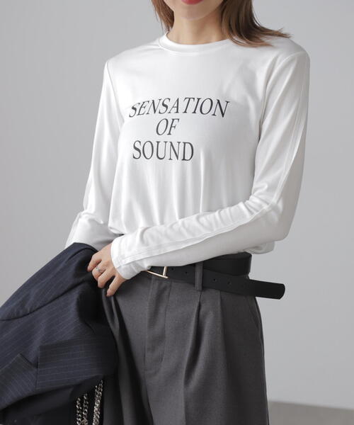 FREE'S MART(フリーズマート)の「◆シンプルロゴロンT(Tシャツ/カットソー・レディース・ホワイト/ブラック・FREE)」の19枚目の写真