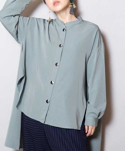 セール】バックフレアーブラウス（ポロシャツ）｜OSMOSIS