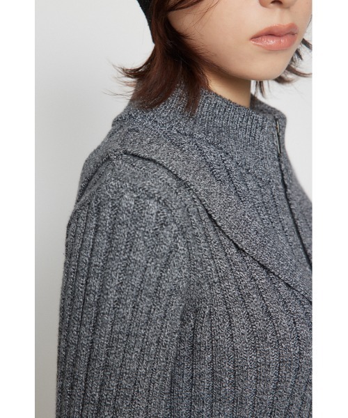 LAGUA GEM（ラグアジェム）の「WRAP TIE ミニワンピース（ワンピース・レディース・グレー/レッド・SMALL/MEDIUM）」の8枚目の写真