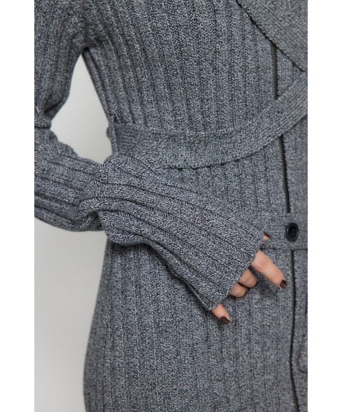 LAGUA GEM（ラグアジェム）の「WRAP TIE ミニワンピース（ワンピース・レディース・グレー/レッド・SMALL/MEDIUM）」の11枚目の写真