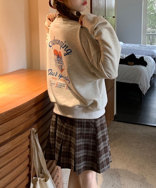 HALEY PESCA（ヘーリーペスカ）の「HALEY PESCA/ギークチェック　ミディアムプリーツスカート（スカート・レディース・ブラック/ブルー/ブラウン・MEDIUM/SMALL）」の14枚目の写真