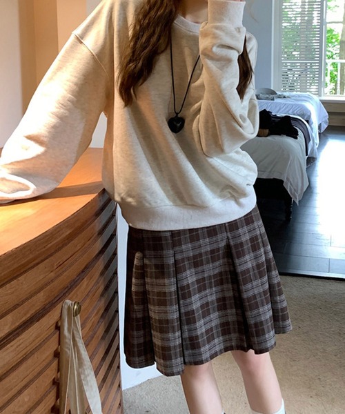 HALEY PESCA（ヘーリーペスカ）の「HALEY PESCA/ギークチェック　ミディアムプリーツスカート（スカート・レディース・ブラック/ブルー/ブラウン・MEDIUM/SMALL）」の16枚目の写真