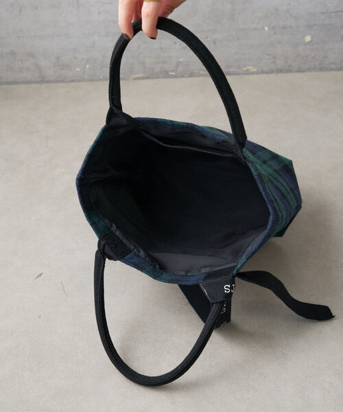 CUISINE HABITS（クイジーヌハビッツ）の「HORIZONTAL CHECK TOTE（トートバッグ・レディース・グリーン・0）」の7枚目の写真