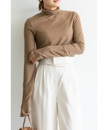 ◇メランジリブハイネックカットソー◇