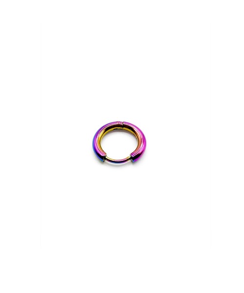 Import & Select(インポートアンドセレクト)の「KISHOKACHI 希少価値 レインボーカラーリングクリッカーステンレスピアス 厚さ2.5mm 内径10mm(ピアス(両耳用)・レディース・マルチ・FREE)」の4枚目の写真