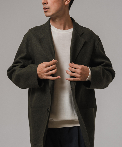 cale カル　ウールフェルト ジャケット　ブラウン 新品 Cale カル 21AW 日本製 NATURAL WOOL FELT 3B JACKET ナチュラル