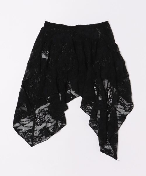 Achic（アシック）の「ランダムヘムレースミニスカート（スカート・レディース・ブラック/ホワイト・M）」の13枚目の写真