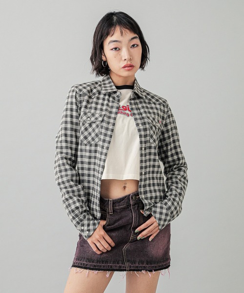 セール】ROUGH MILLS LOGO RAGLAN L/S BABY TEE（Tシャツ