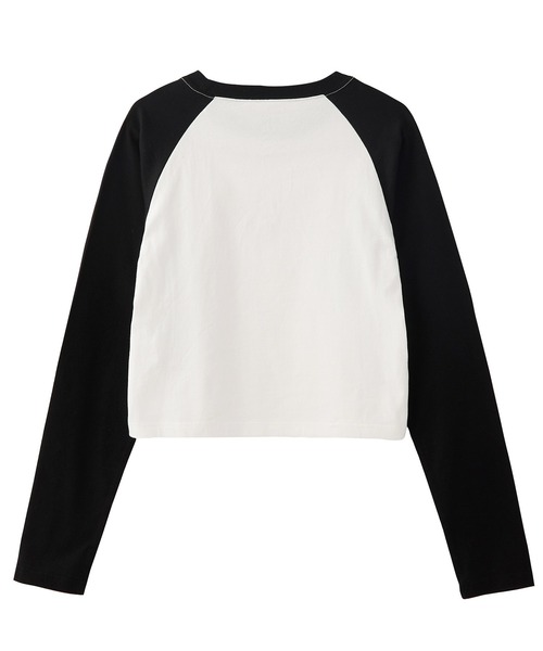 セール】ROUGH MILLS LOGO RAGLAN L/S BABY TEE（Tシャツ