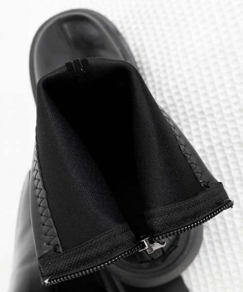 Miniministore(ミニミニストア)の「PUレザーショートブーツ バックジッパー(ブーツ・レディース・ブラック・24.5cm/24.0cm/23.5cm/23.0cm/22.5cm)」の13枚目の写真