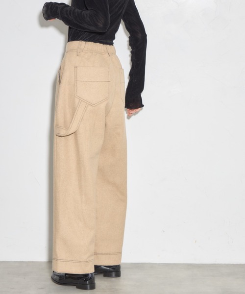 セール】ウールタッチバイカラーステッチパンツ（その他パンツ