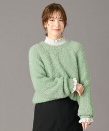 カーリーファンシーニット