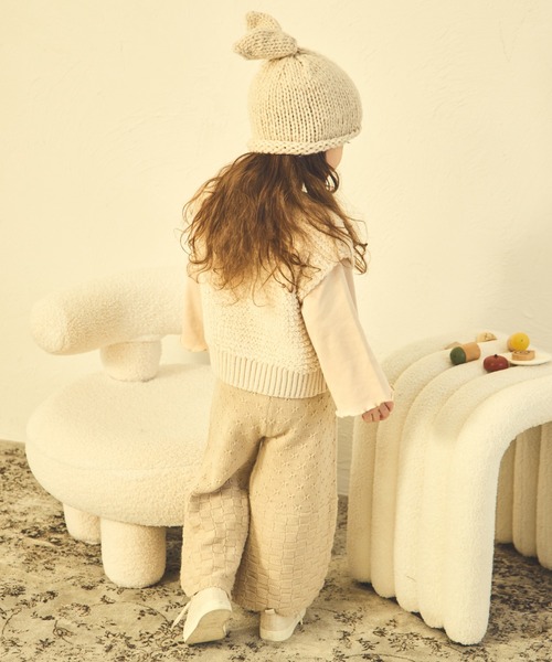 sea and shells by pairmanon(シーアンドシェルズバイペアマノン)の「【sea and shells by pairmanon】ループニット ベスト(その他ベビーウェア・キッズ・ブラウン/アイボリー/ブルー・90/110/100/80)」の6枚目の写真