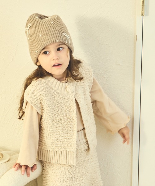 sea and shells by pairmanon(シーアンドシェルズバイペアマノン)の「【sea and shells by pairmanon】ループニット ベスト(その他ベビーウェア・キッズ・ブラウン/アイボリー/ブルー・90/110/100/80)」の7枚目の写真