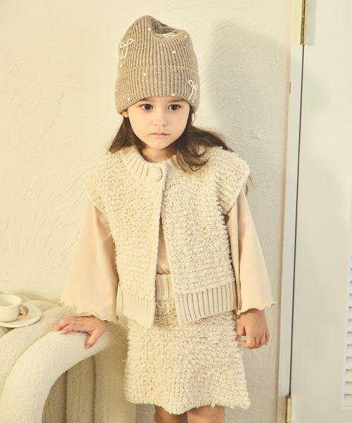 sea and shells by pairmanon(シーアンドシェルズバイペアマノン)の「【sea and shells by pairmanon】ループニット ベスト(その他ベビーウェア・キッズ・ブラウン/アイボリー/ブルー・90/110/100/80)」の8枚目の写真