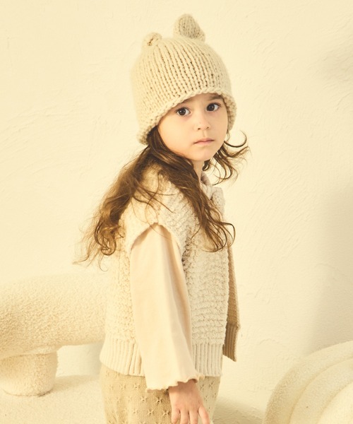 sea and shells by pairmanon(シーアンドシェルズバイペアマノン)の「【sea and shells by pairmanon】ループニット ベスト(その他ベビーウェア・キッズ・ブラウン/アイボリー/ブルー・90/110/100/80)」の11枚目の写真