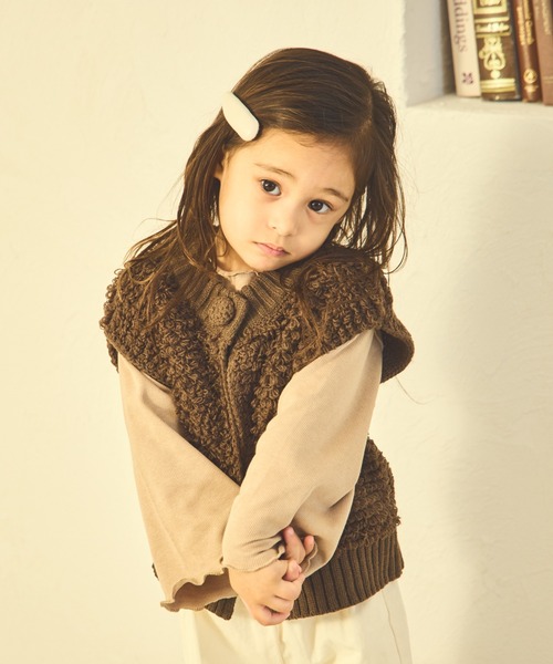 sea and shells by pairmanon(シーアンドシェルズバイペアマノン)の「【sea and shells by pairmanon】ループニット ベスト(その他ベビーウェア・キッズ・ブラウン/アイボリー/ブルー・90/110/100/80)」の12枚目の写真